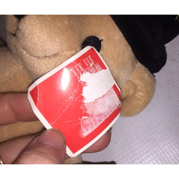 FAO Schwartz Light tan bear with Tall Hat & Black pants with gold stripe - Vinta - Picture 3 of 8